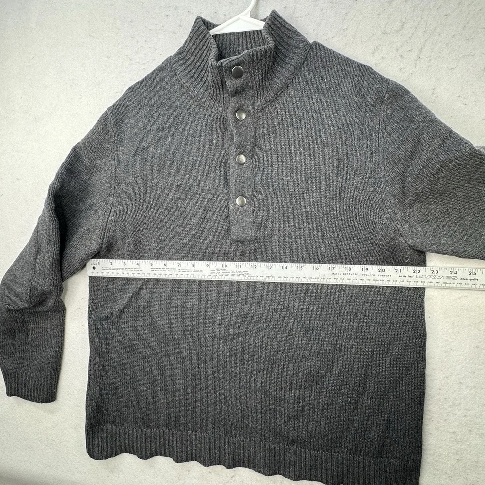 Banana Republic Lambswool Cashmere Knit Henley Pullover Sweater‎ Men's Sz Large